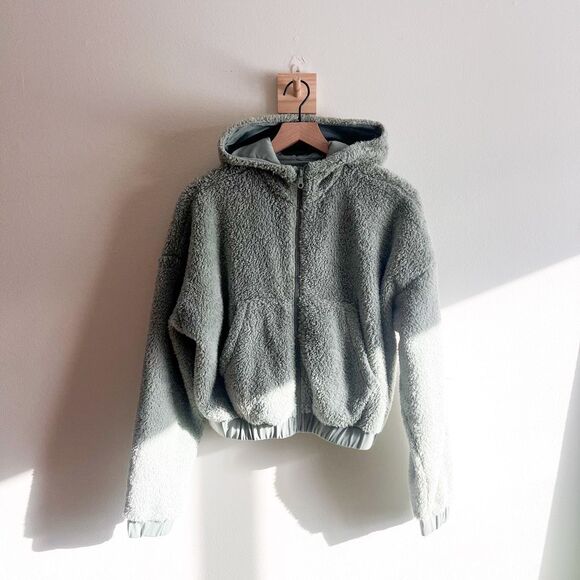 NWOT Girlfriend Collective Recycled Fleece Bomber Jacket Size XS - Picture 4 of 8